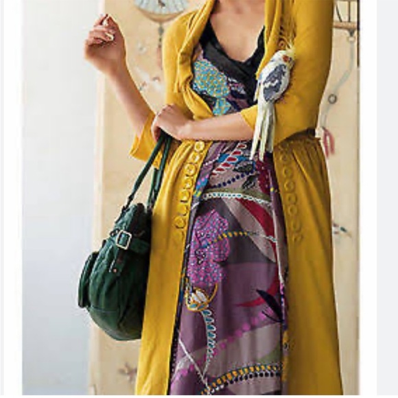 Anthropologie Moth Double Button Sweater Coat — HTF Color - Picture 4 of 16